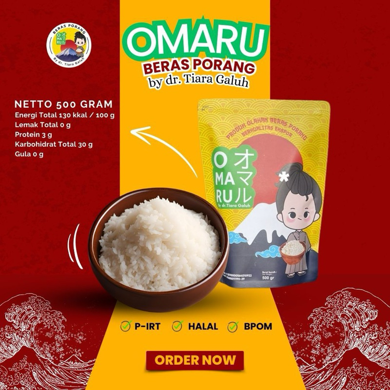 

BERAS PORANG OMARU 500gram by dr. Tiara