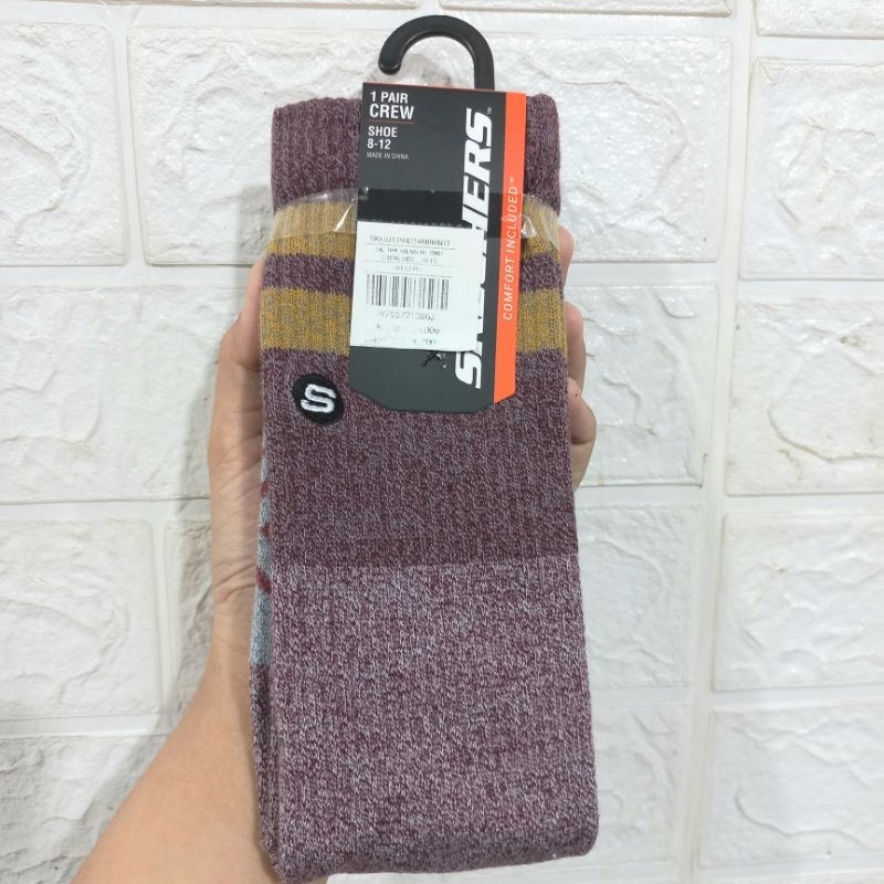 Kaos Kaki Skechers Mens 1 Pair Crew - Kaos Kaki Skechers | Skechers Kaos Kaki