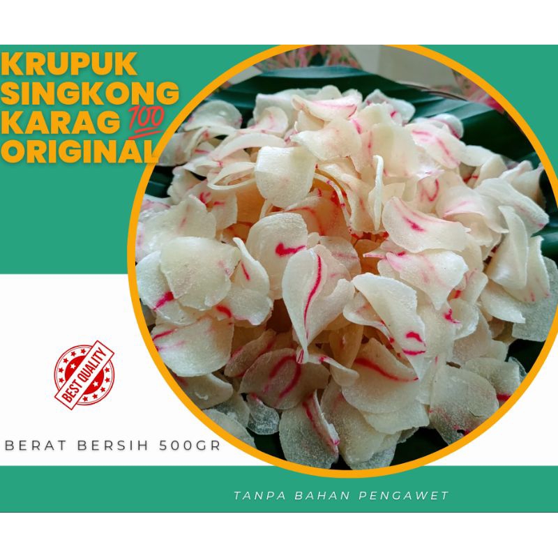 

KRUPUK SINGKONG KARAG MENTAH KHAS BANYUMAS 500gr 100% ORIGINAL