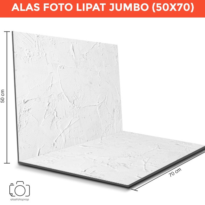 SALEE Alas Foto Lipat Jumbo Semen Putih 5x7cm  Background Foto Produk Besar CLJ6