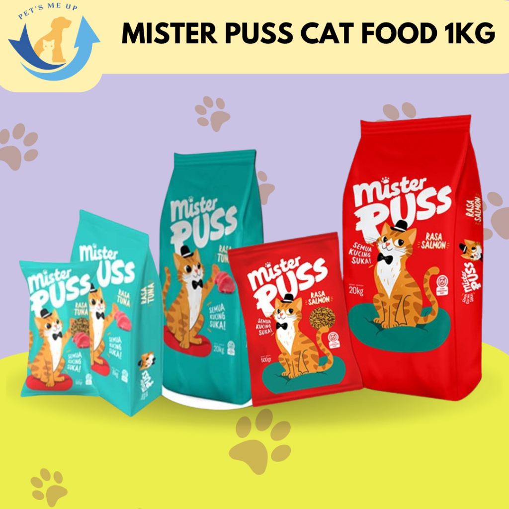 Mister Puss Tuna Salmon Makanan Kucing Dry Cat Food 500gr Mr Puss