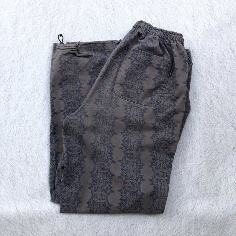 WKNDRS SMILEY GREY BAGGY PANTS