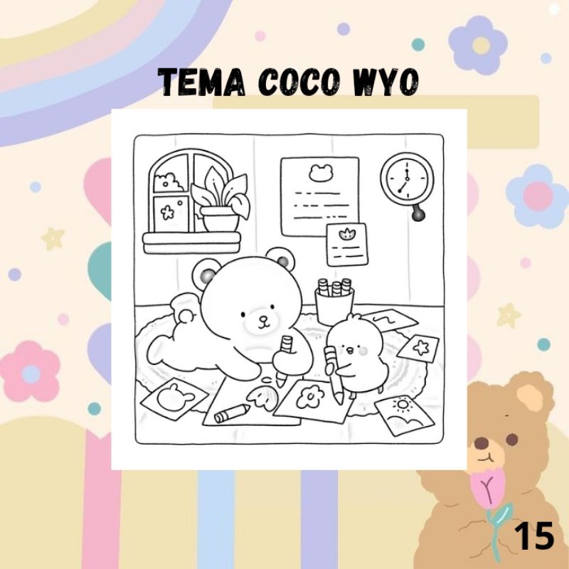 

KERTAS MEWARNAI/KERTAS MENGGAMBAR/BUKU GAMBAR/COLORING/SKETSA COCO WYO/COCO WYO