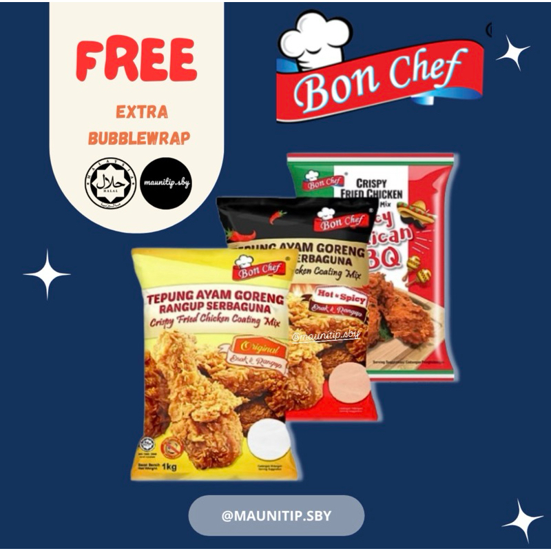 

[READY 12 MEI ] Tepung Ayam Goreng Bon Chef / Tepung Ala MCD / Tepung Viral di Malaysia / Tepung Crispy Bon Chef / Tepung Ayam Gorang Terenak
