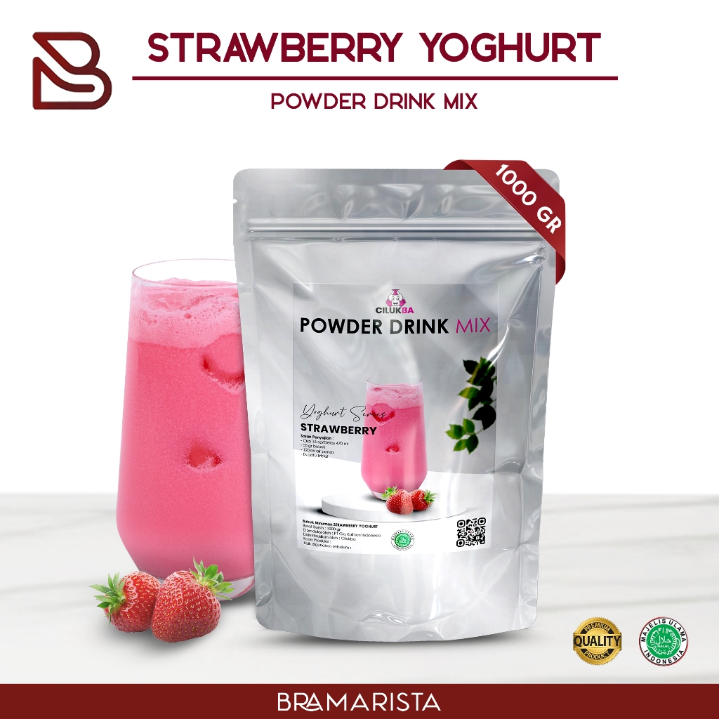 

Bubuk Minuman Instan Rasa Strawberry Yoghurt 1kg / Powder Drink Mix