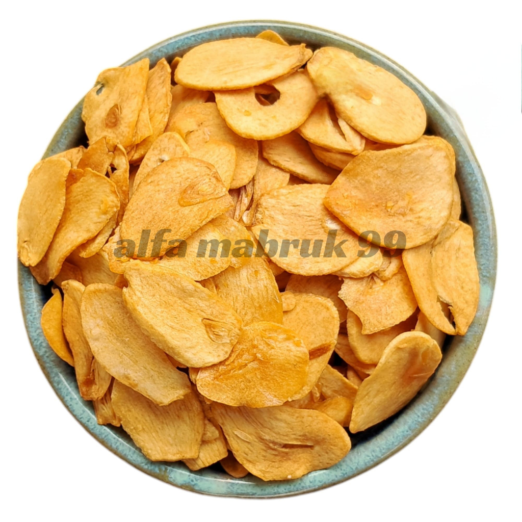 

Bawang Putih Murni Goreng Asli Tanpa Tepung 100g Kemasan Toples 600ml