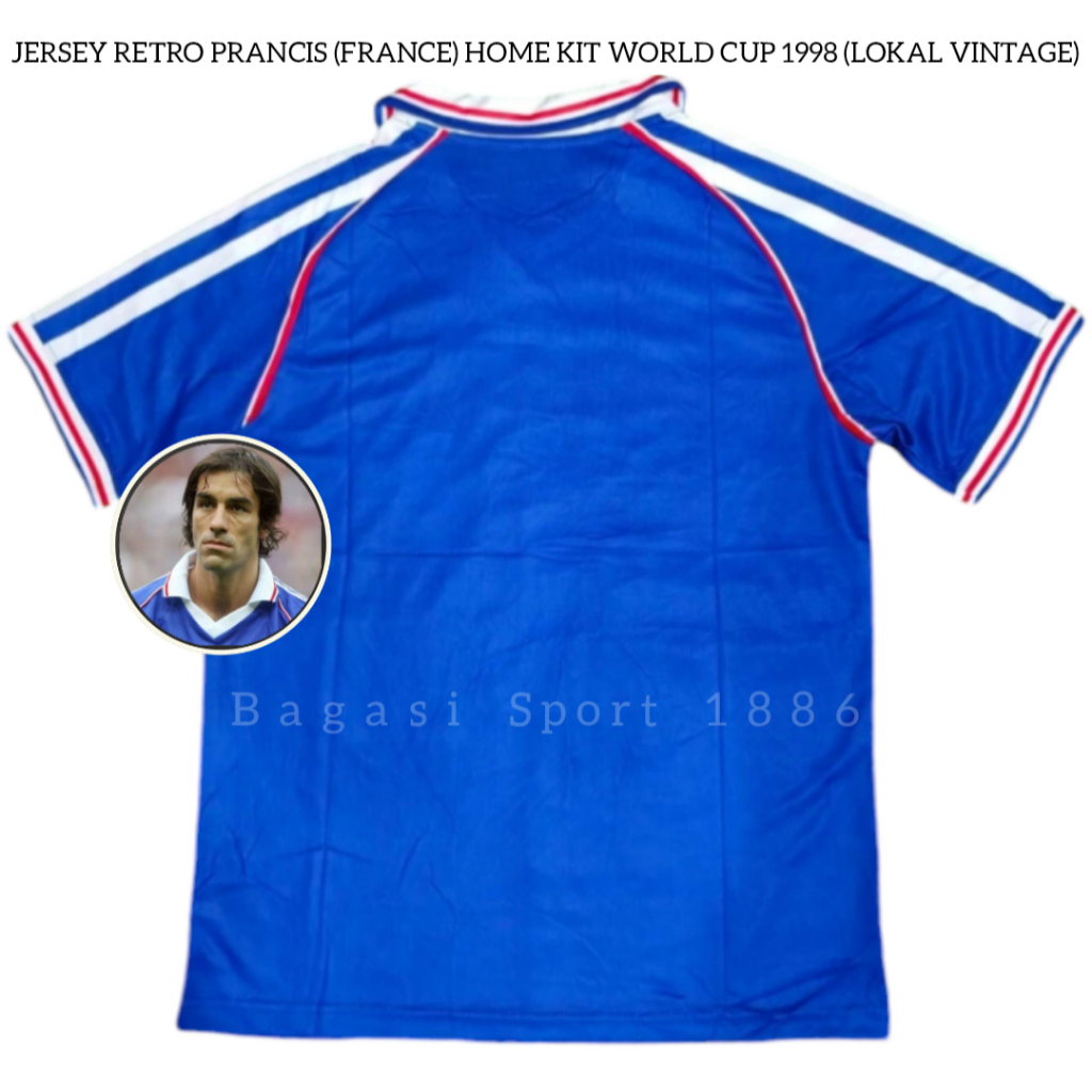 Jersey Baju Bola Retro Lawas Klasik Classic Old Grade Lokal Lokalan Lama Negara Prancis Zinedine Ziz