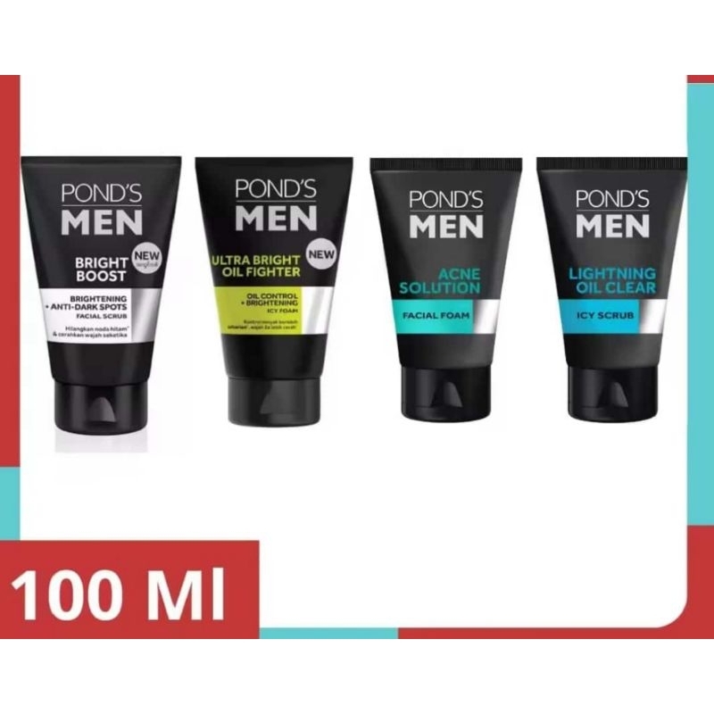 PONDS MEN FACIAL FOAM 100g - ponds men facial wash 100gr - ponds men facial scrub 100gr