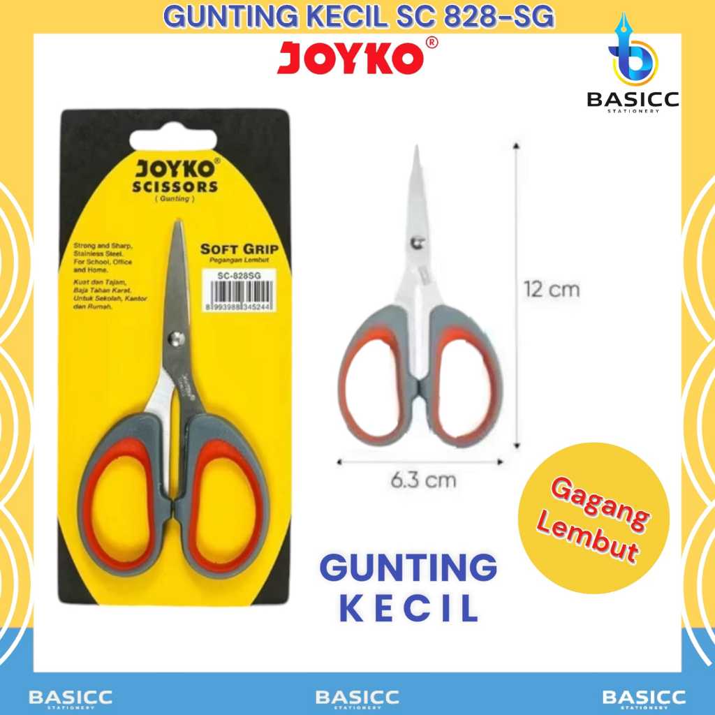 

Joyko Gunting Stainless Kecil Soft Grip SC- 828 SG | @1Pcs