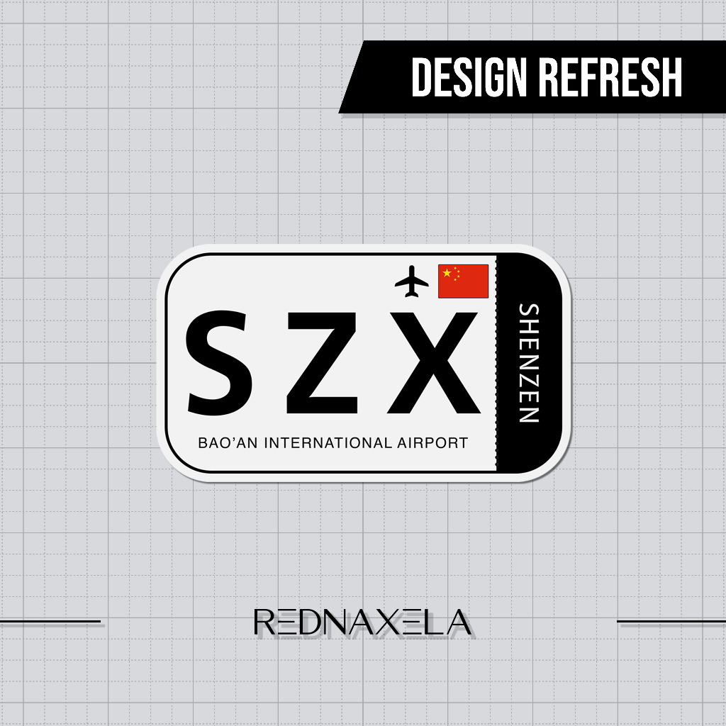 

Stiker Vinyl Bao'an International Airport Code SZX Sign Sticker