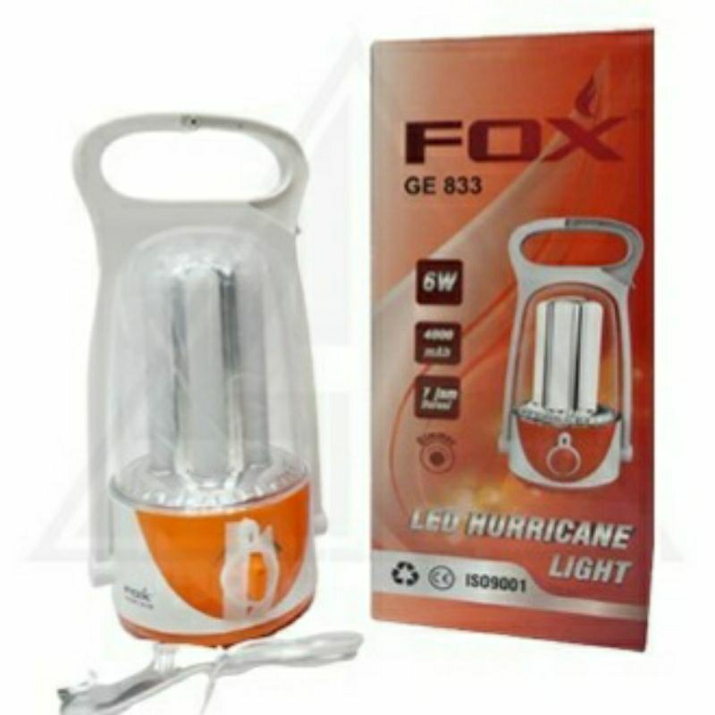 #MAU# Senter Lampu Emergency Led Fox GE-833 Portable Camping Darurat Putih Super Terang