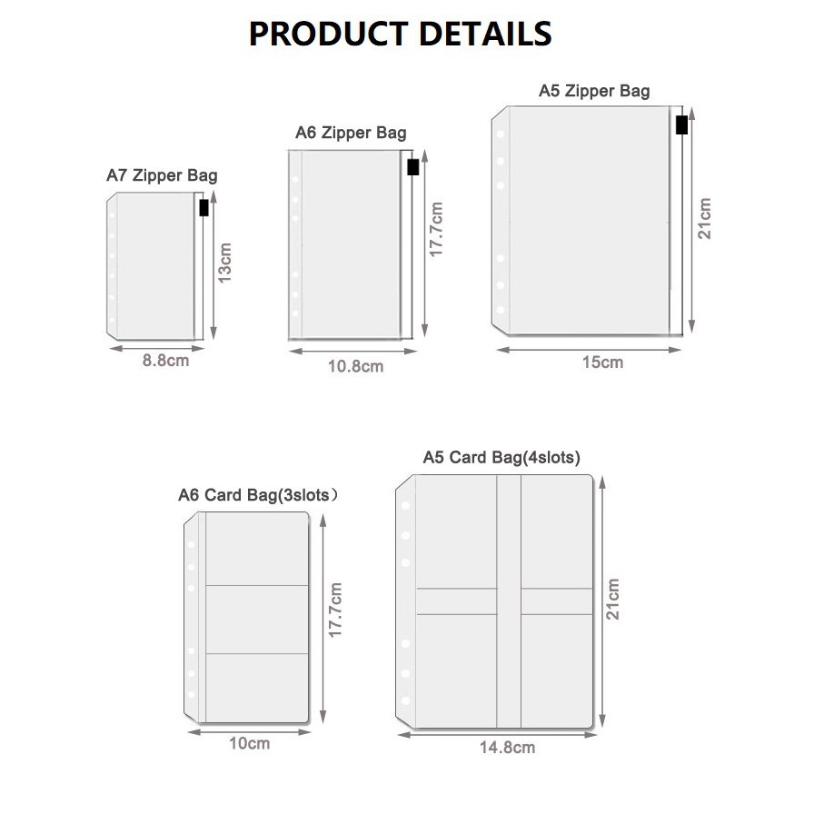

Ziplock Binder / Kantong Binder / Ziplock Binder Keuangan Budgeting / PC Photocard Binder