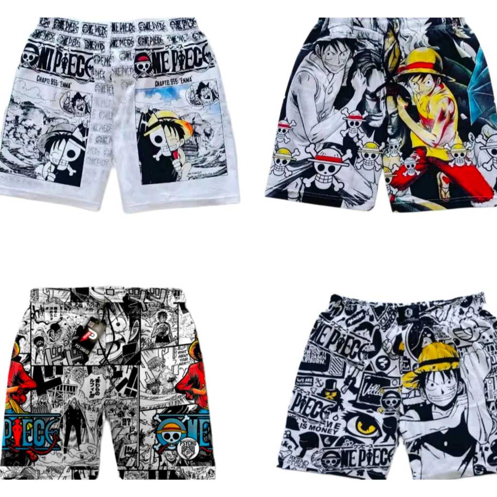PAKET HEMAT ISI 4PCS celana boxer Pria karakter luffy