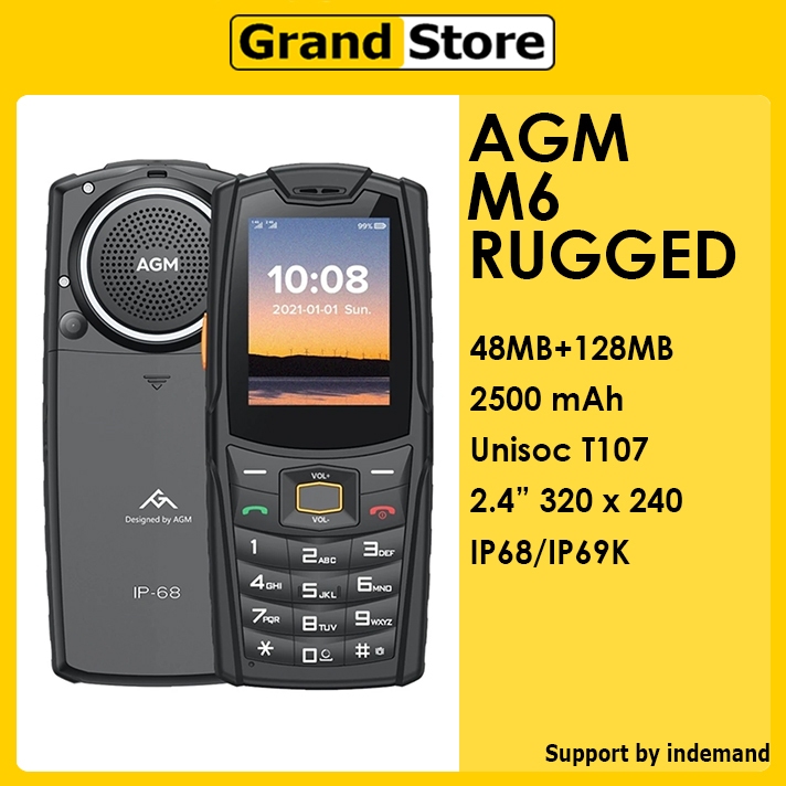 AGM M6 4G Unlocked Phone IP68 Push-Button Phones Keypad Phone 2500mAh