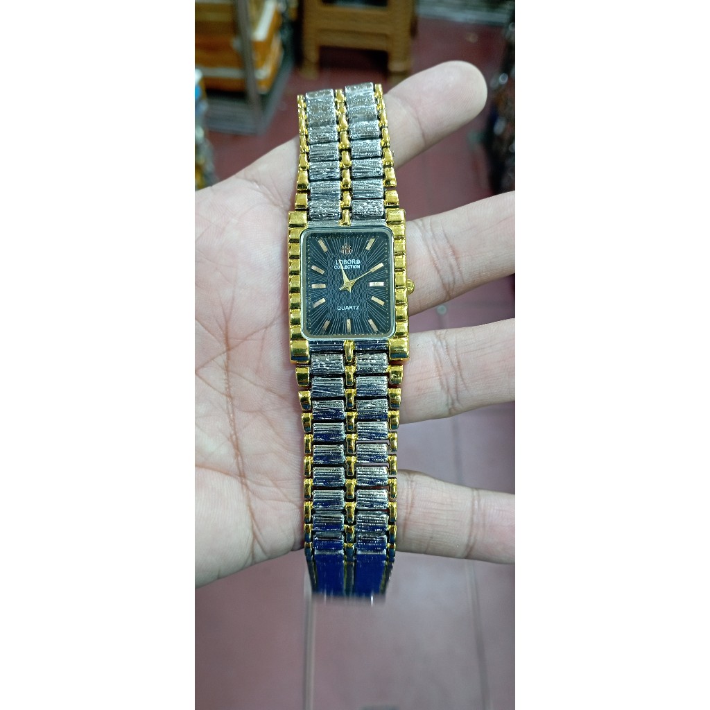 jam tangan quartz lobor stainles steel silver gold anti karat siap pakai