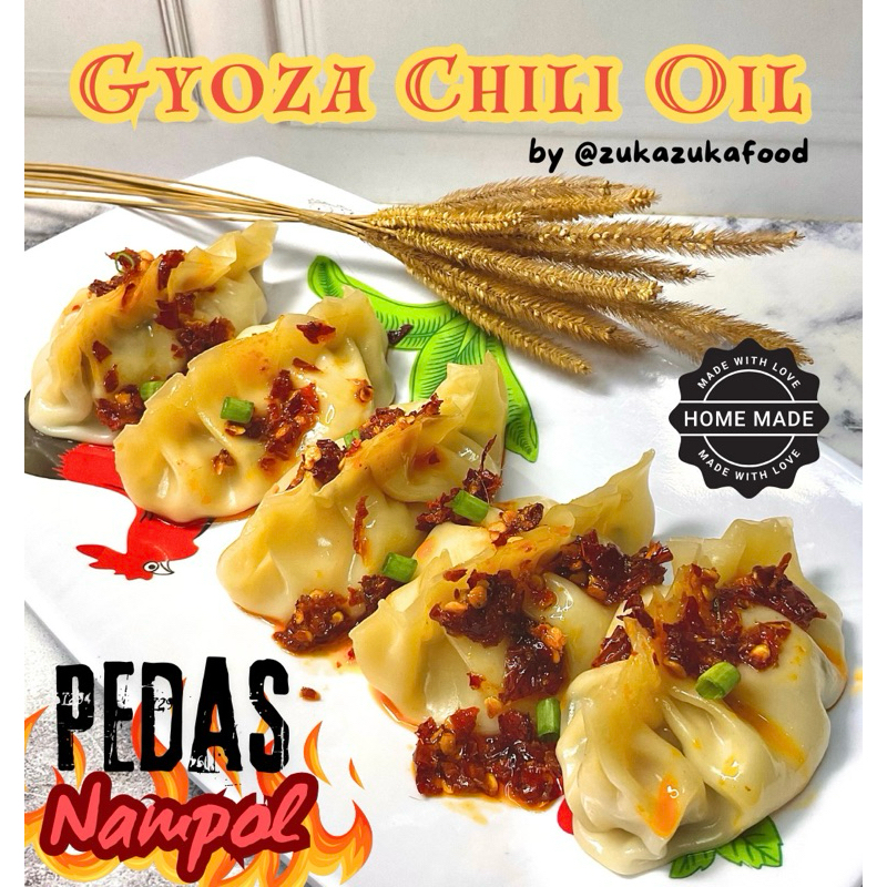 

Gyoza Ayam Premium Chili Oil / Pedas Mantul / Camilan Keluarga Dimsum Dumpling