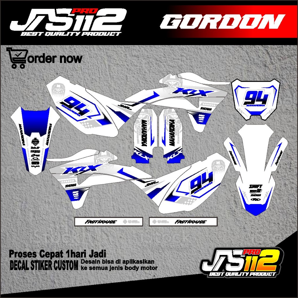 Decal klx gordon decal body gordon decal kawasaki klx gordon