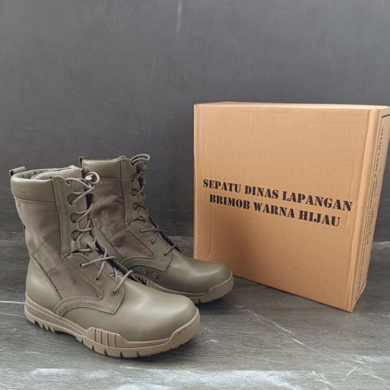 Sepatu PDL Hijau Battle X Brimob / Sepatu PDL Hijau Jatah Brimob