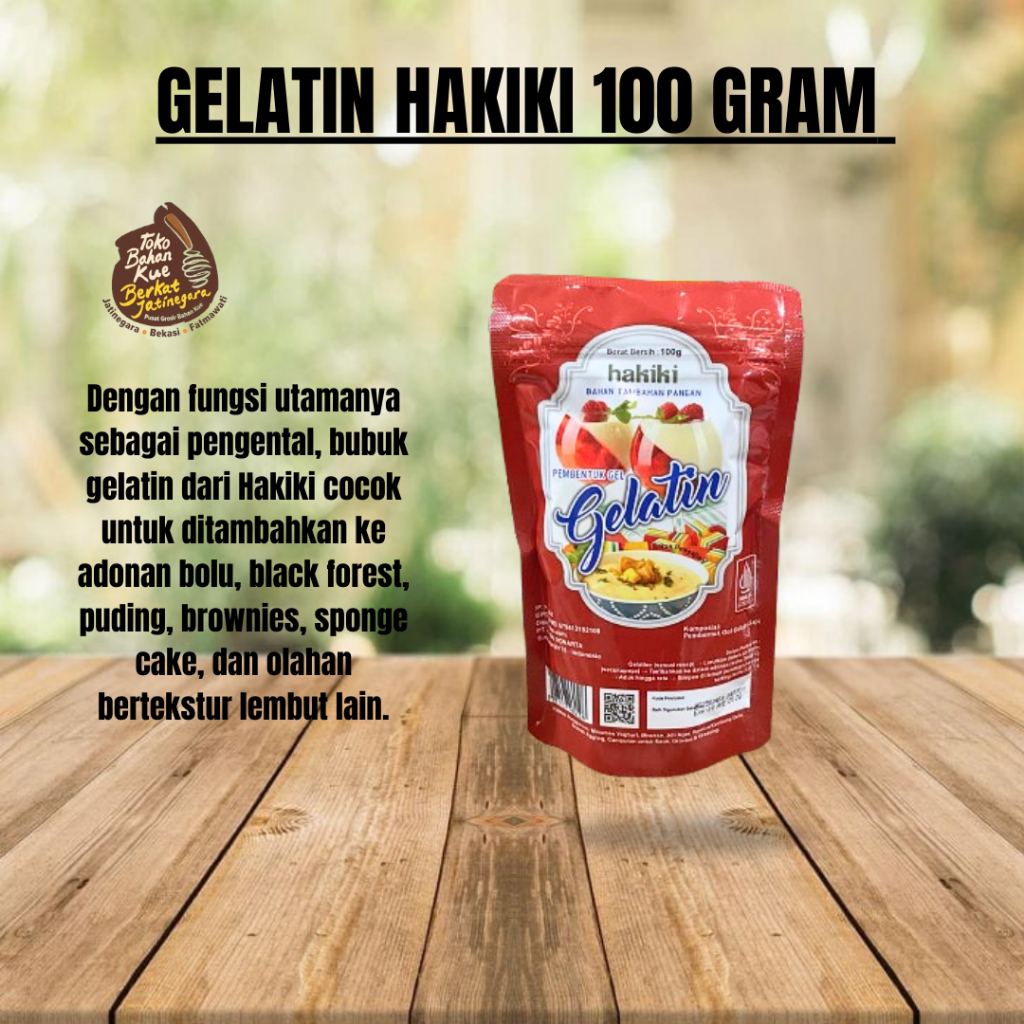 

BUBUK GELATIN HAKIKI 100 GRAM / GELATIN POWDER / GELATIN BUBUK HALAL