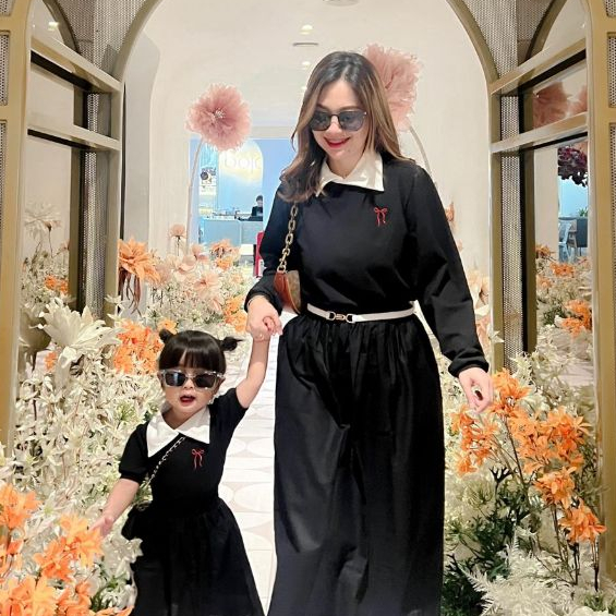 LITTLEARUMA MAYA - baju couple ibu dan anak - kaos lengan panjang anak dan dewasa - couple keluarga