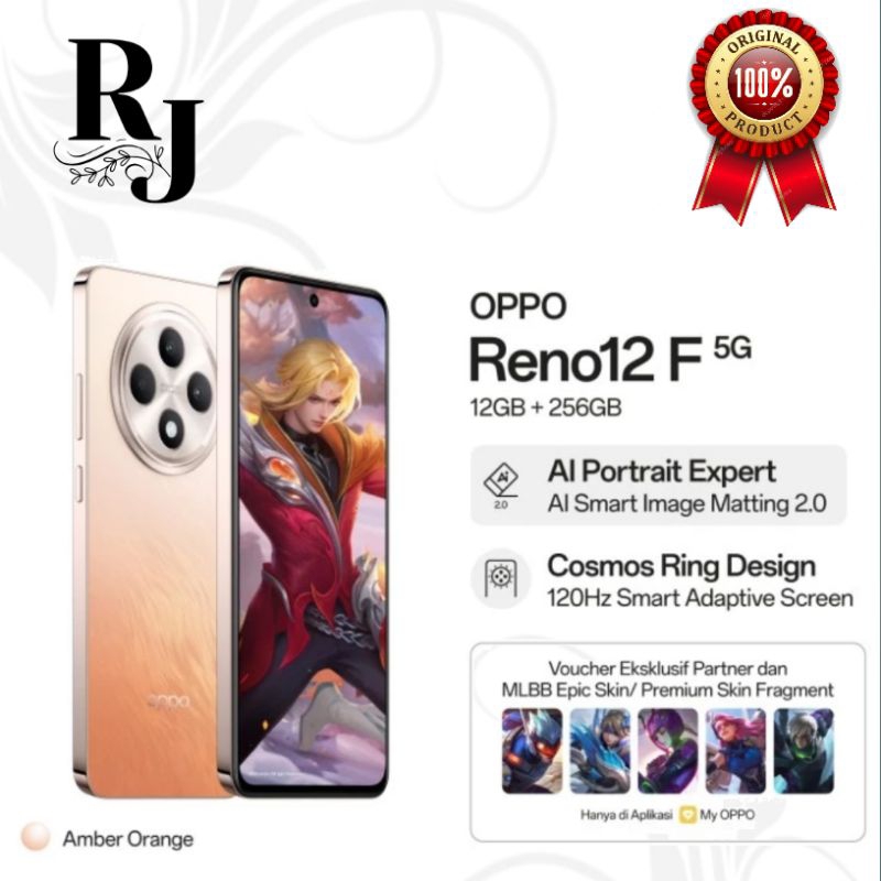 OPPO RENO12 F 5G 12GB/256GB|12GB/512GB, Garansi Resmi Oppo Indonesia