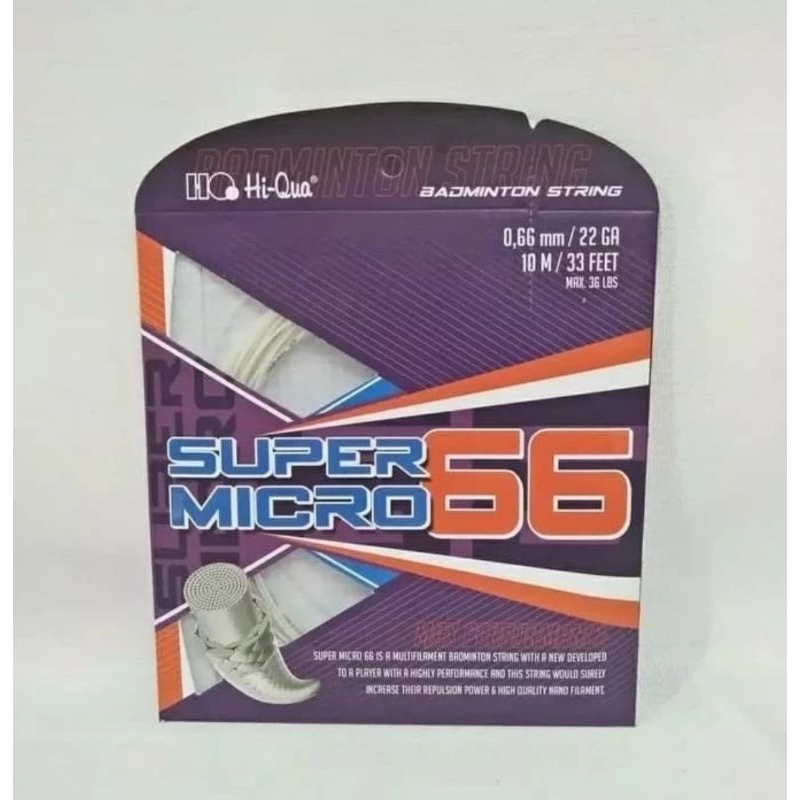 SENAR RAKET BADMINTON HQ HI-QUA SUPER MICRO 66