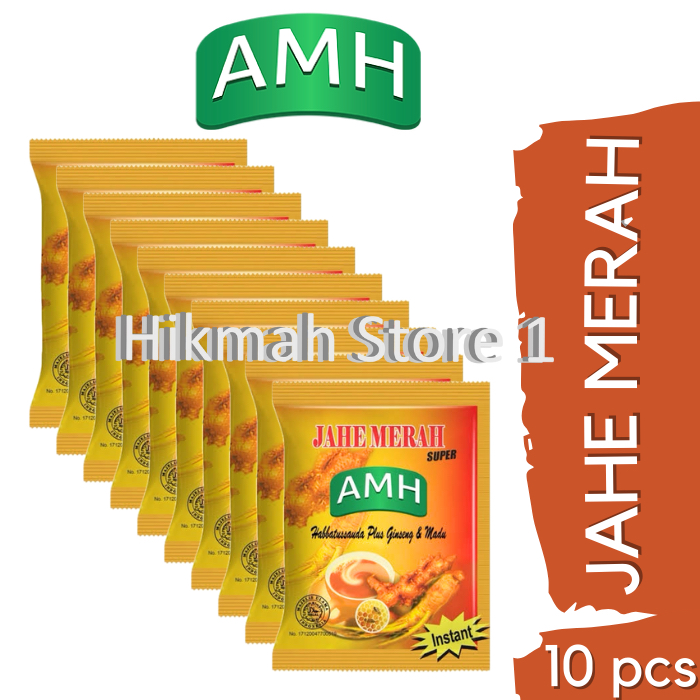 

AMH Amanah Instant Bubuk Jahe Merah 12 Sachet Jahe Susu 10 Sachet