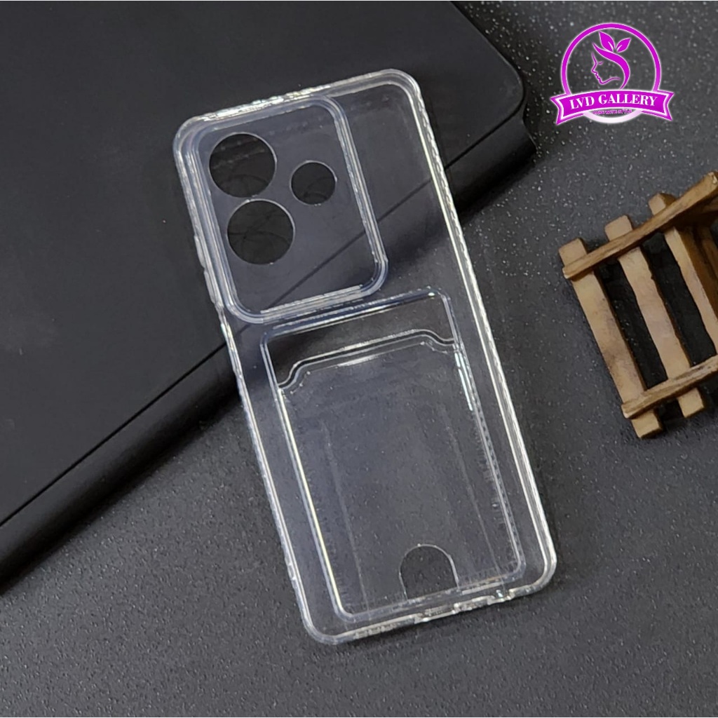 Oppo A3 Pro Oppo A16K Clear Card Case  Slot Kartu Case Bening Oppo A3 Pro Oppo A16K