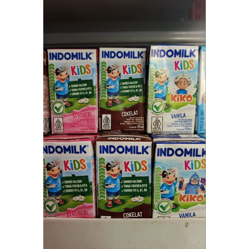 

indomilk susu uht vanilla coklat stoberi 115ml kids