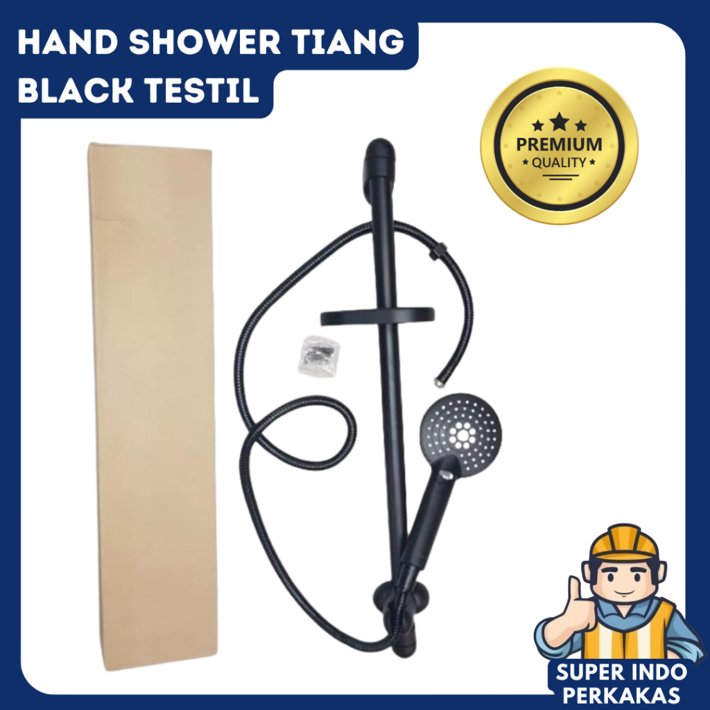 Hand Shower kamar mandi tiang hitam stainles