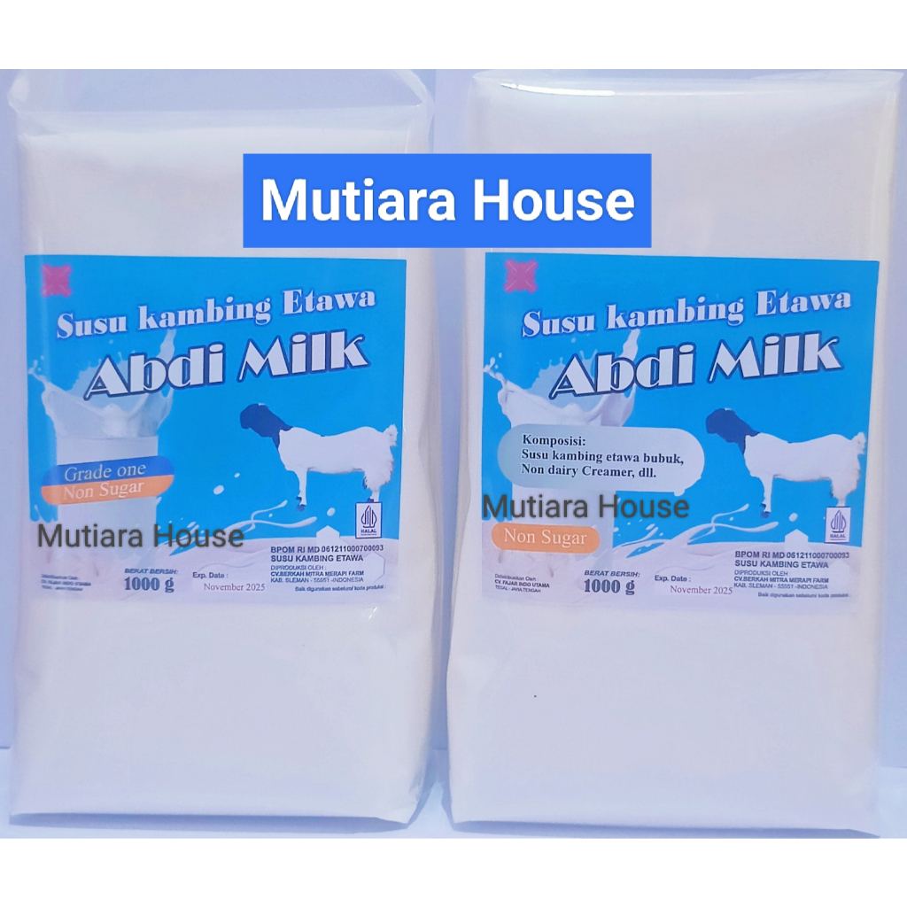 

Susu Kambing Etawa Non Sugar Grade 1 & Grade 2 Isi 1kg
