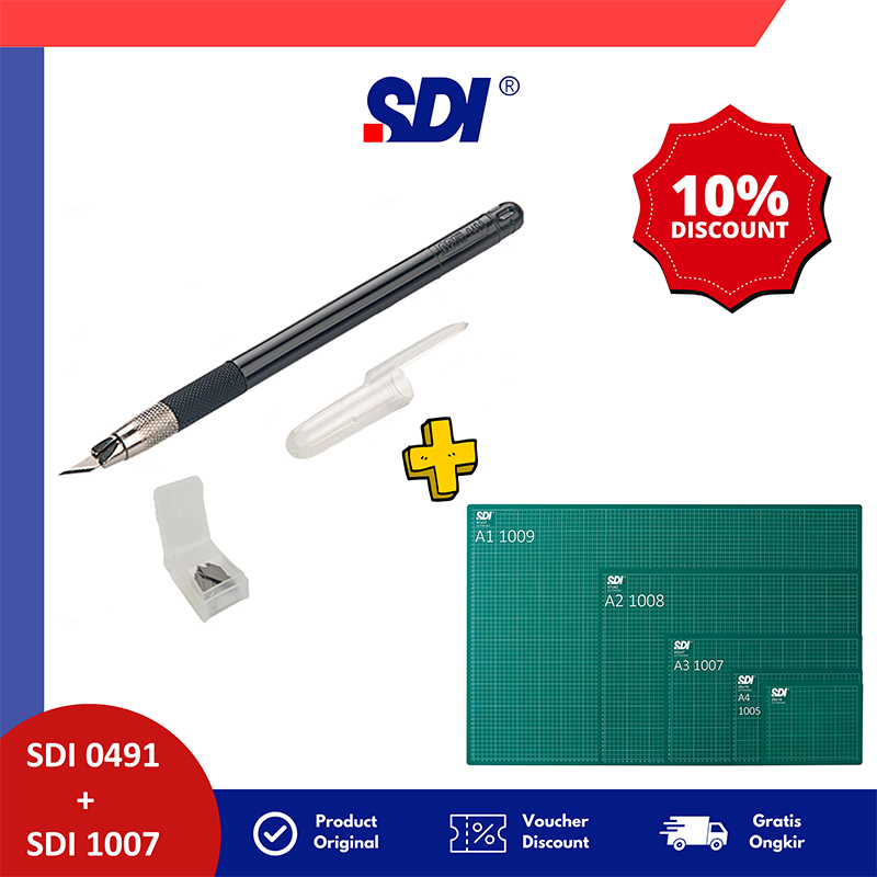 

PAKET BUNDLING SDI Pen Cutter 0491 + Cutting Mat A3 1007