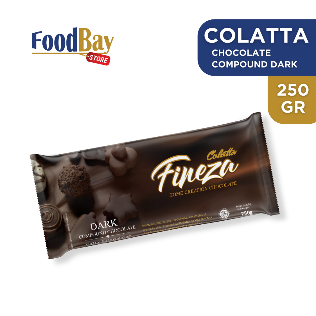 

FINEZA Chocolate Compound Dark Coklat Batang Dark cooking 250 Gr