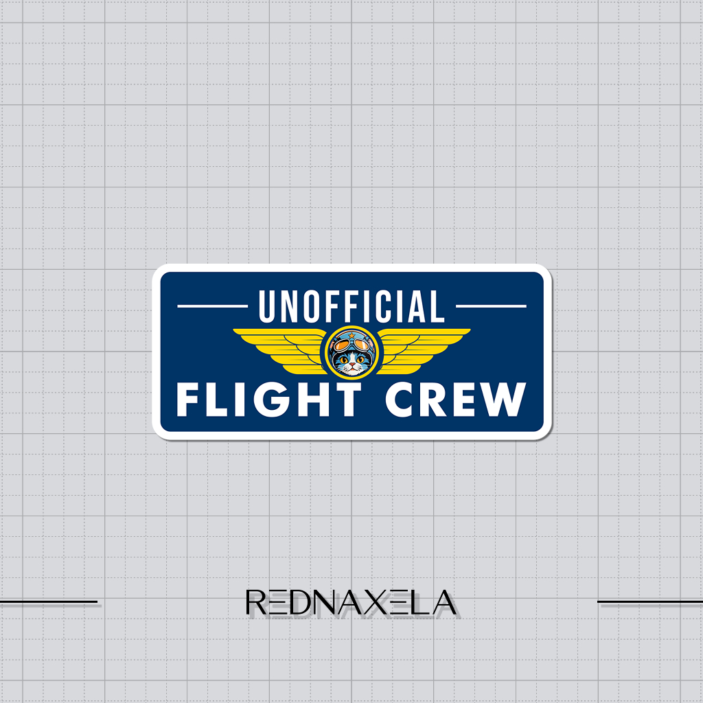 

Stiker Vinyl Unofficial Flight Crew Stiker Koper Sign Stickers