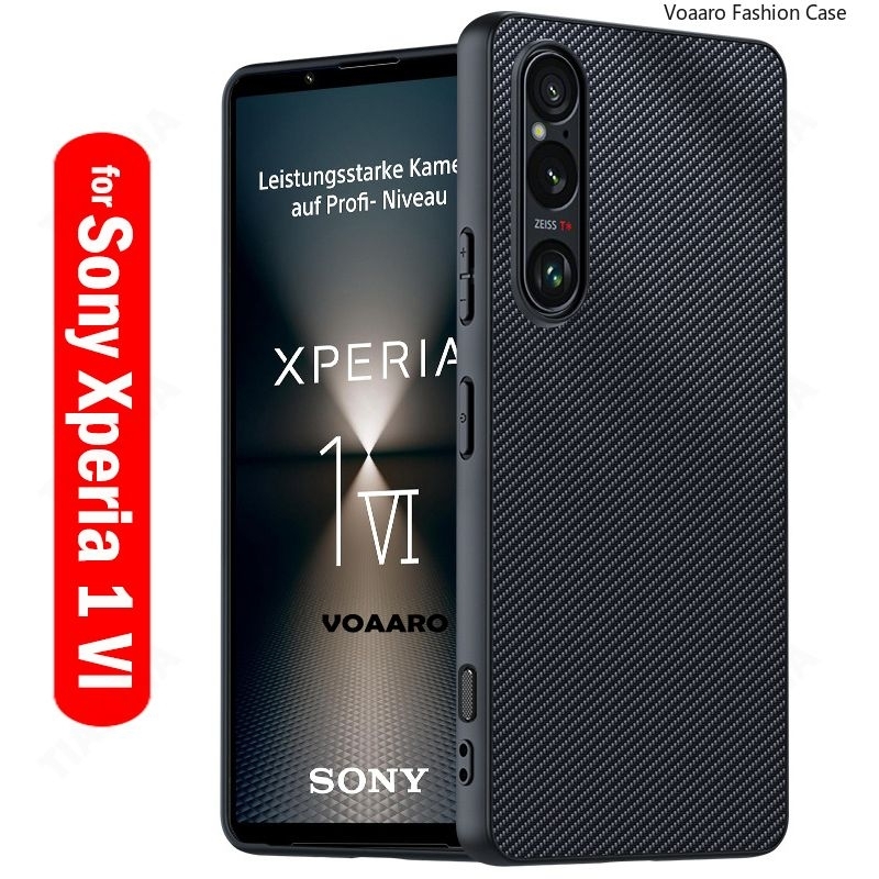 Sony Xperia 1 III / Xperia 1 IV / Xperia 1 V / Xperia 1 VI / 10 VI Carbon Fiber Leather Hard Cover C