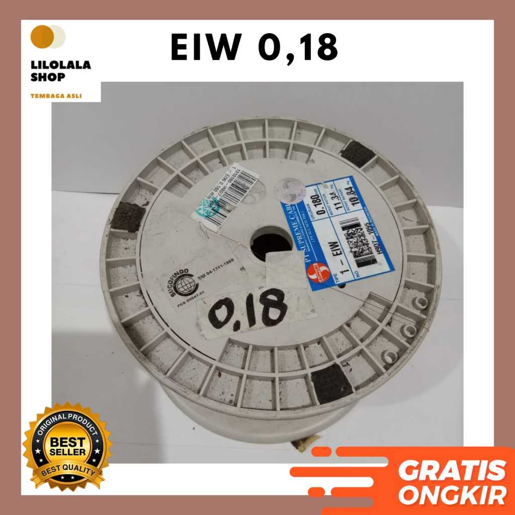 Kawat Tembaga Email 0.18mm EIW Gulungan Dinamo Trafo Generator Per Ons