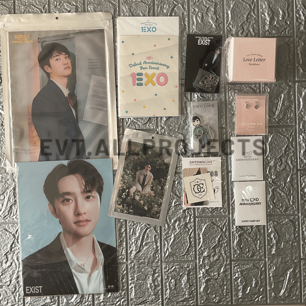 D.O. DO KYUNGSOO OFFICIAL MD A4 POSTER DFTF EXIST AR TICKET LUCKY CARD SMCU AR TATTO HOLO POSTCARD B