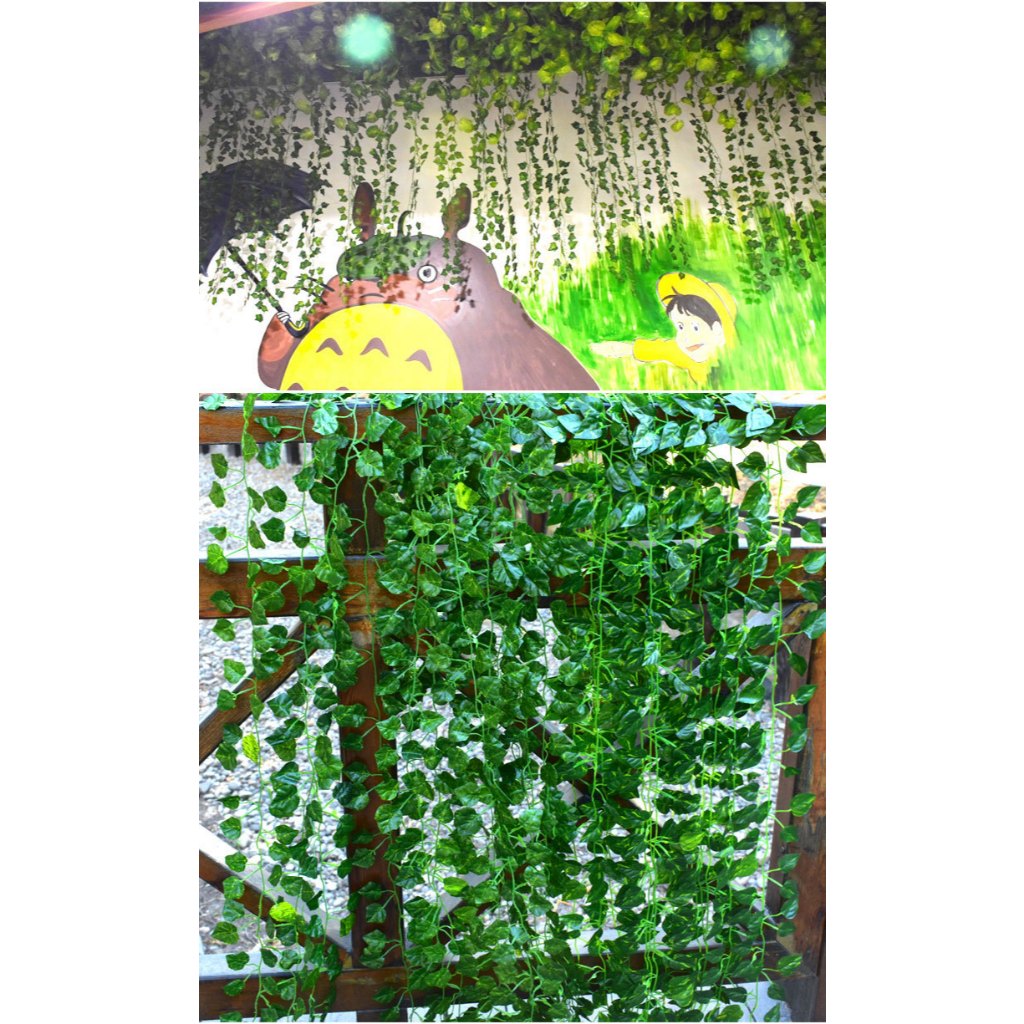 DAUN HIAS SRIGADING RAMBAT PLASTIK GANTUNG MERAMBAT PALSU HIASAN DEKORASI TANAMAN SINTETIS