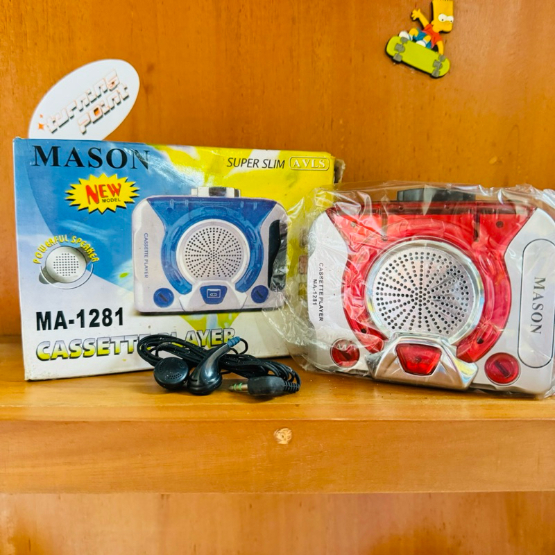 Pemutar Kaset Pita Radio/Walkman Jadul Lawas Sony Mason MA-1281 dan Mason MA-1551 Pink Normal Sudah 