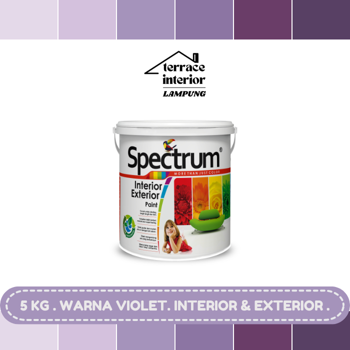 Cat Tembok Spectrum Interior & Exterior Warna Violet 5 Kg