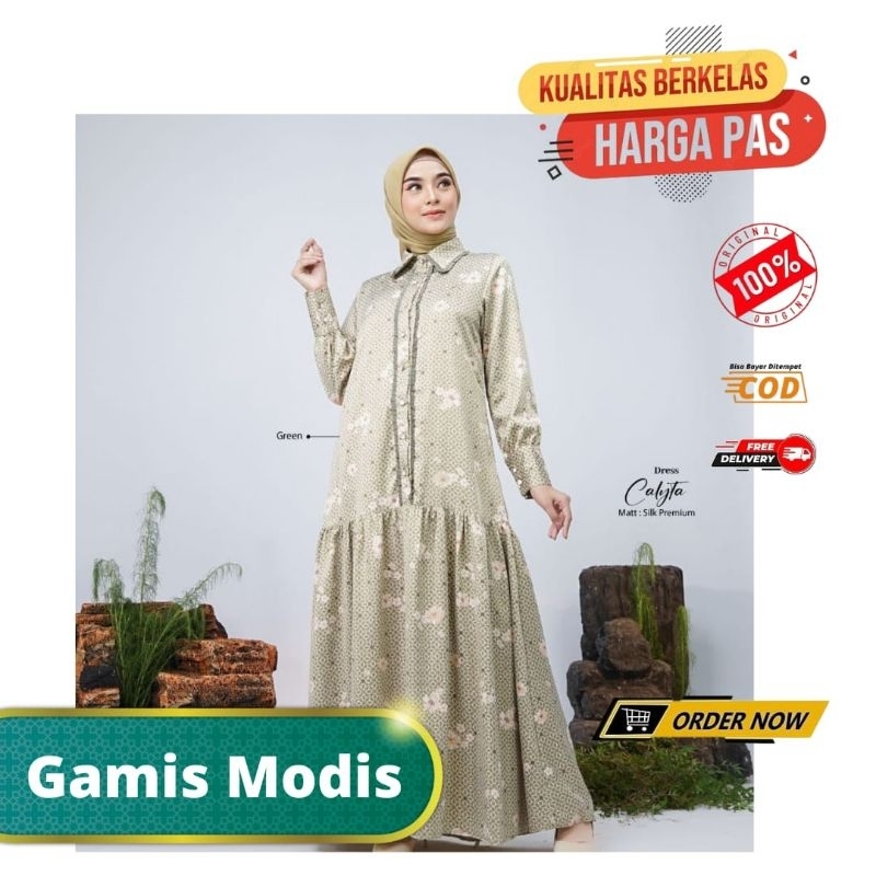 CALYTA DRESS BY HIJAB ARRAFI GAMIS TERBARU ARRAFI GAMIS READY STOK GAMIS KONDANGAN GAMIS MOTIF BATIK