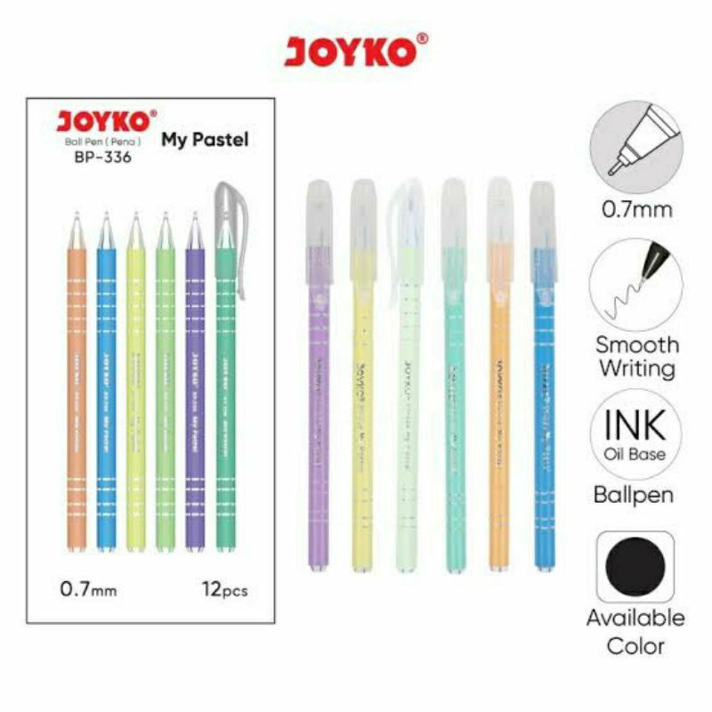 

Ball Pen Pulpen Pena Joyko BP-336 My Pastel 0.7 mm 1 Pcs Hitam