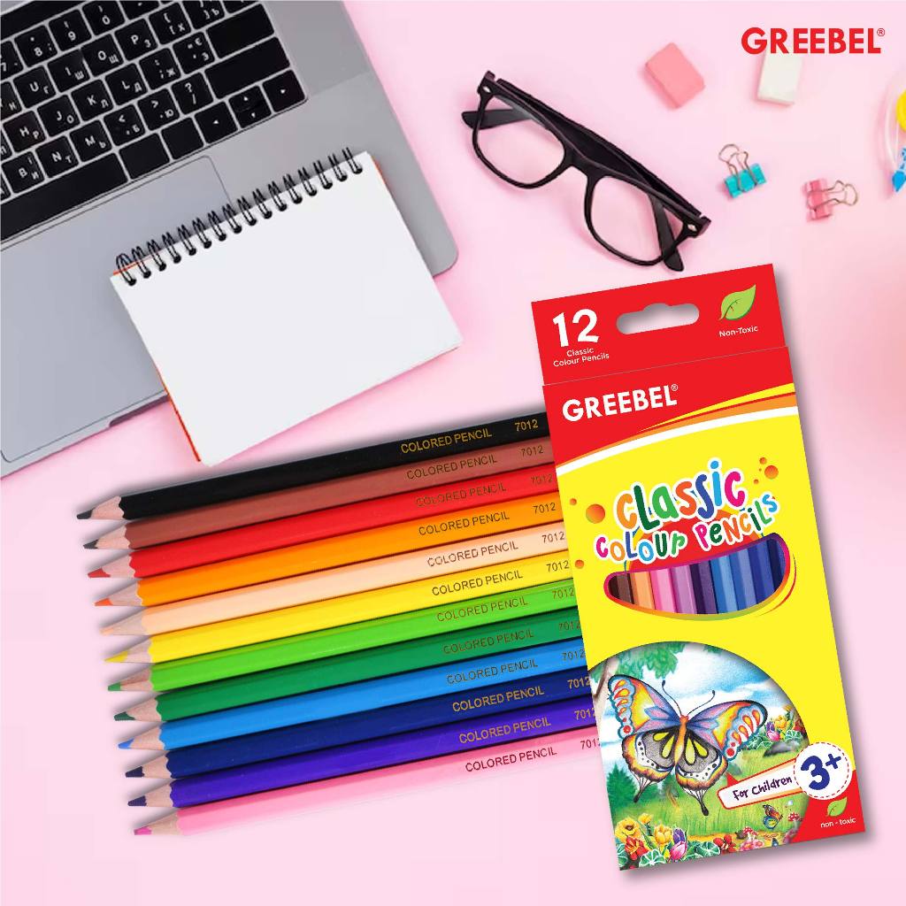 

RB GREEBEL Pensil Warna / Pensil Warna 12 Warna / Greebel 7012 Classic Color Pencil