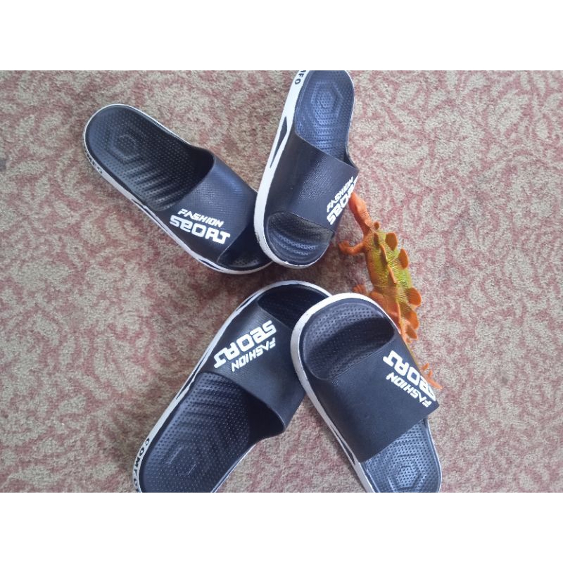 5.Sandal couple ayah dan anak cowok tanggung/sandal selop fashion sport terbaru
