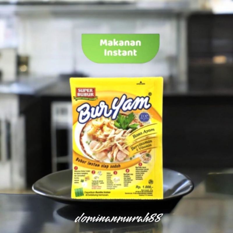 

BURYAM SUPER BUBUR KEMASAN 22 GRAM RENCENG ( 1 RENCENG ISI 10 PCS) / BUBUR INSTAN