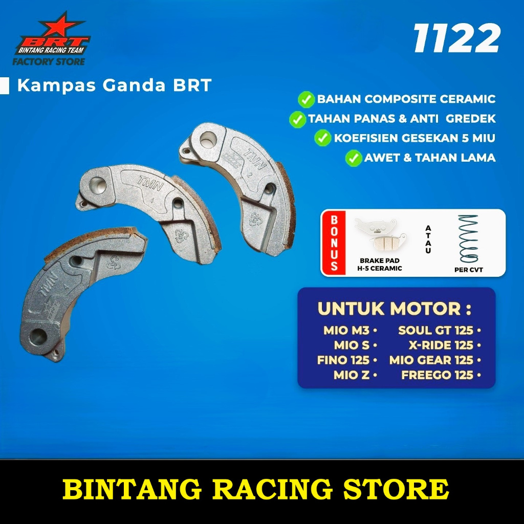 Kampas Ganda BRT Yamaha Mio M3 X Ride 125 Fino 125