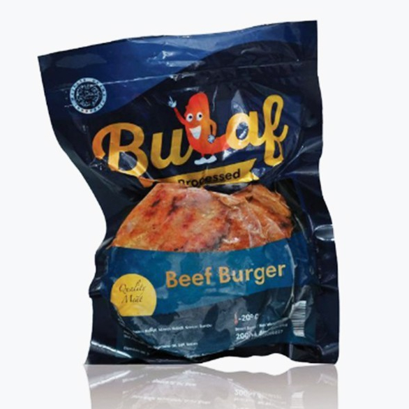 

Bulaf beef burger 200gr 4pcs TANPA PENGAWET / NON MSG (Frozen)