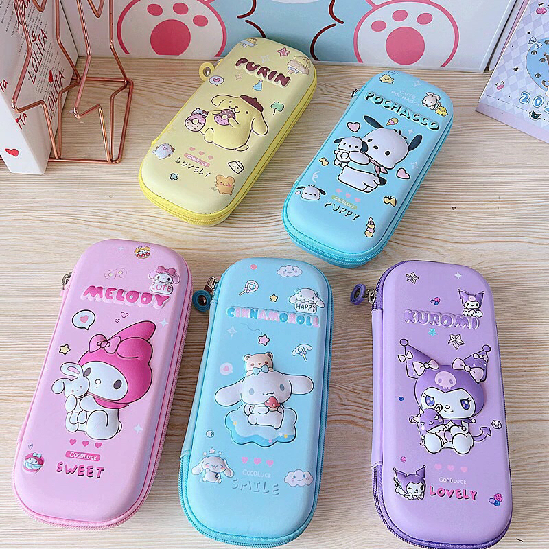 

[ COD ] SANRIO Pensil Case 3D Timbul EVA Kotak Pensil 3D Anak Sekolah Tempat Pensil 3D Timbul Cinnamoroll Kurumi Melody Pochacco Purin