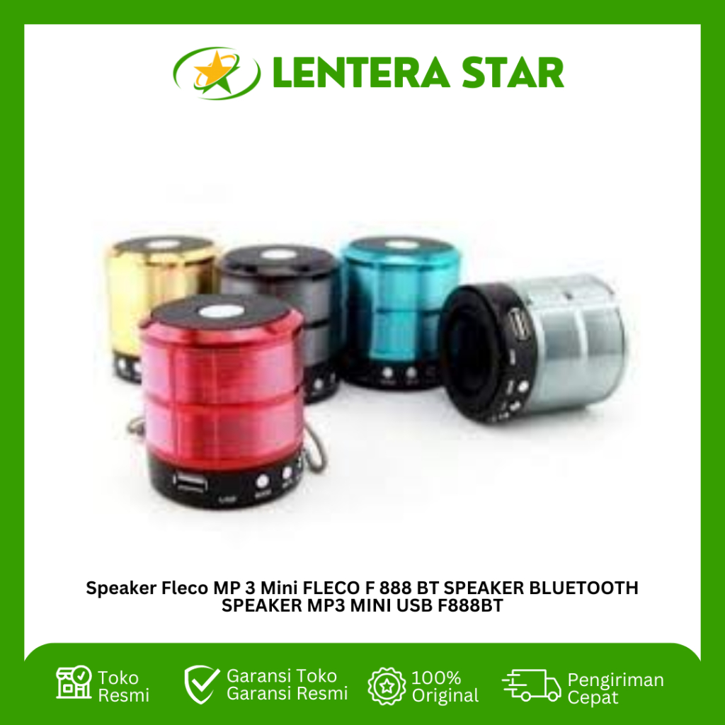 Speaker Fleco MP 3 Mini FLECO F 888 BT SPEAKER BLUETOOTH SPEAKER MP3 MINI USB F888BT