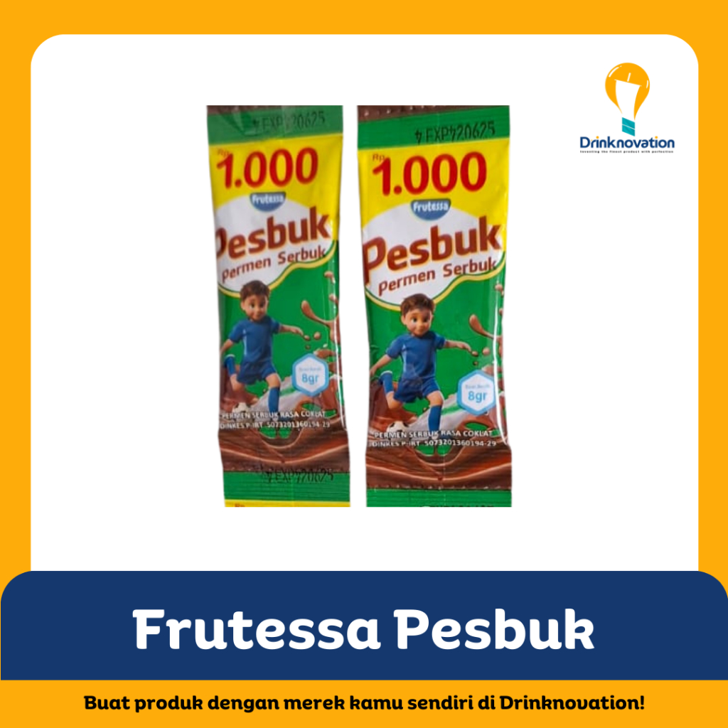 

Frutessa Pesbuk (Permen Serbuk) Rasa Susu Coklat isi 24pcs